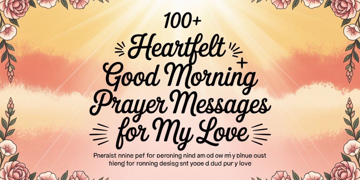 100+ Heartfelt Good Morning Prayer Messages for My Love