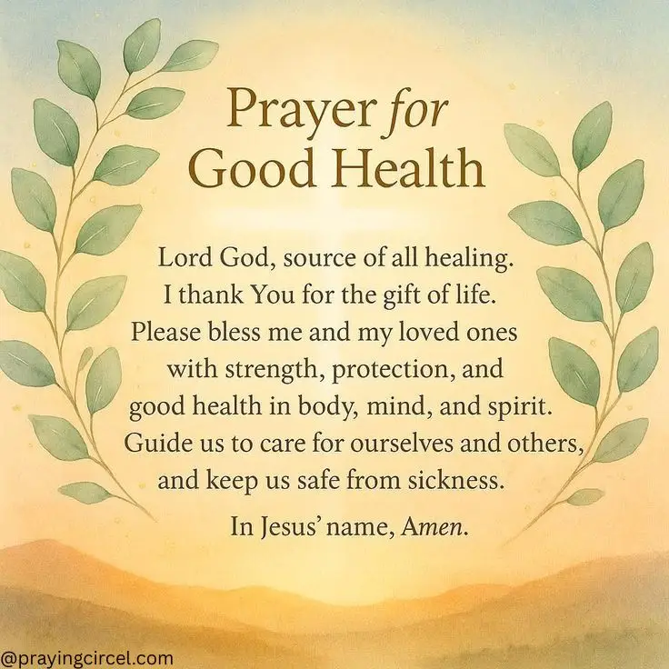 Prayer For Good Health Lord Will You Teach Us To Pray Father 1080x1080